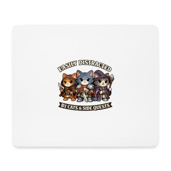 Warrior Cats and Side Quests Humor - Mouse Pad (horizontal) - white - Front