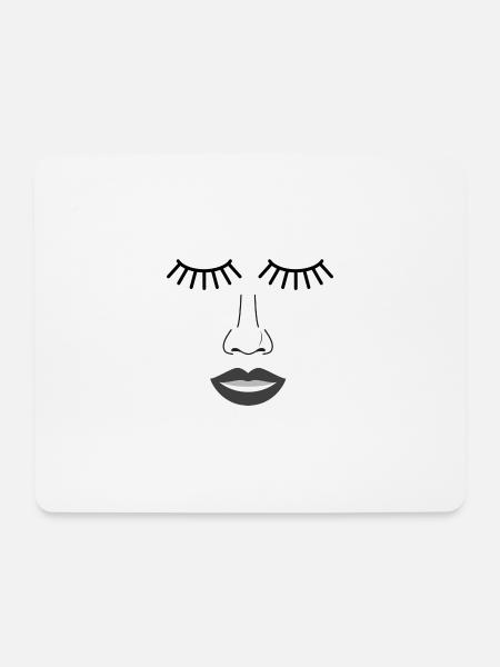 Wanz nase mund - Mousepad (Querformat) - Weiß