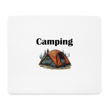 Camping - Mousepad (Querformat) - Weiß - Vorne