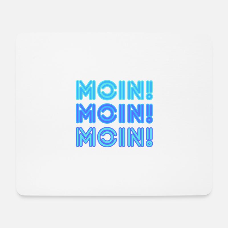 Moin Moin Moin - Mousepad (Querformat) - Weiß