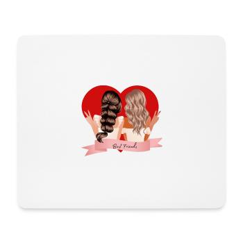 Beste Freunde - Mousepad (Querformat) - Weiß - Vorne