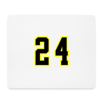 Maillot à 24 numéros - Tapis de souris (format paysage) - blanc - Devant