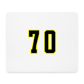 70 Zahl Trikot - Mousepad (Querformat) - Weiß - Vorne