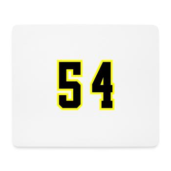 54 Zahl Trikot - Mousepad (Querformat) - Weiß - Vorne