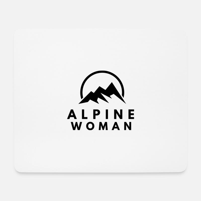 ALPINE WOMAN - Mousepad (Querformat) - Weiß