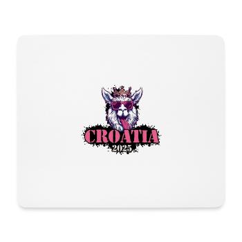 Croatia 2025 Alpaka - Mousepad (Querformat) - Weiß - Vorne