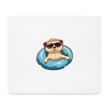 Erdmännchen Comic Cool - Mousepad (Querformat) - Weiß - Vorne