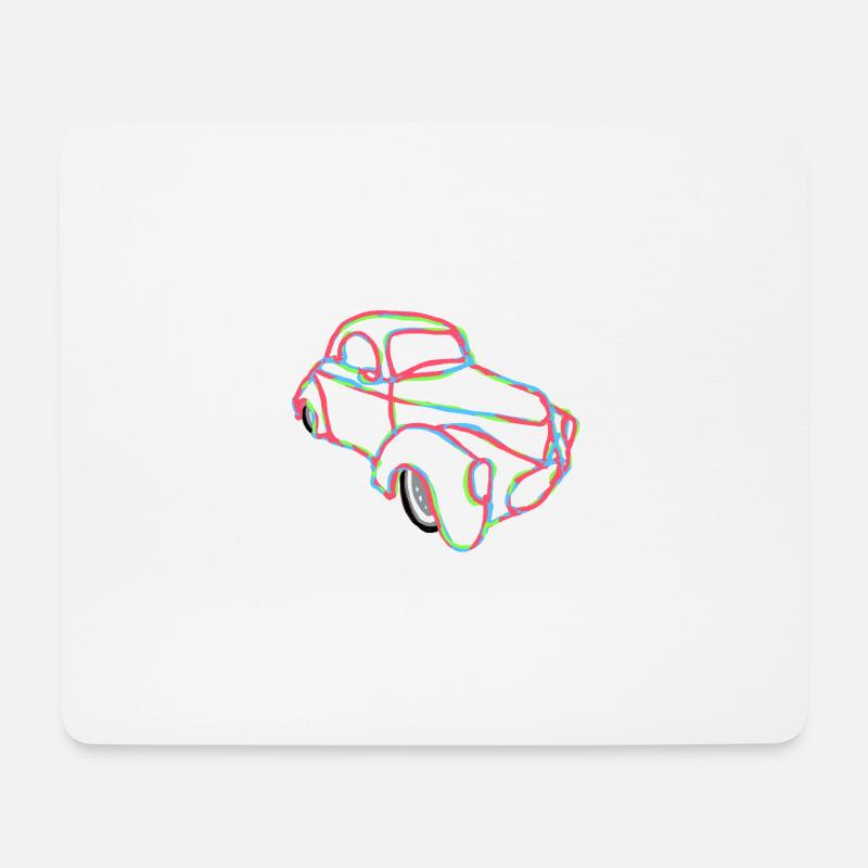Willys Coupé - Mousepad (Querformat) - Weiß
