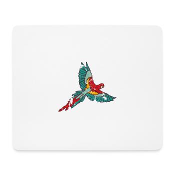 Papagei - Mousepad (Querformat) - Weiß - Vorne