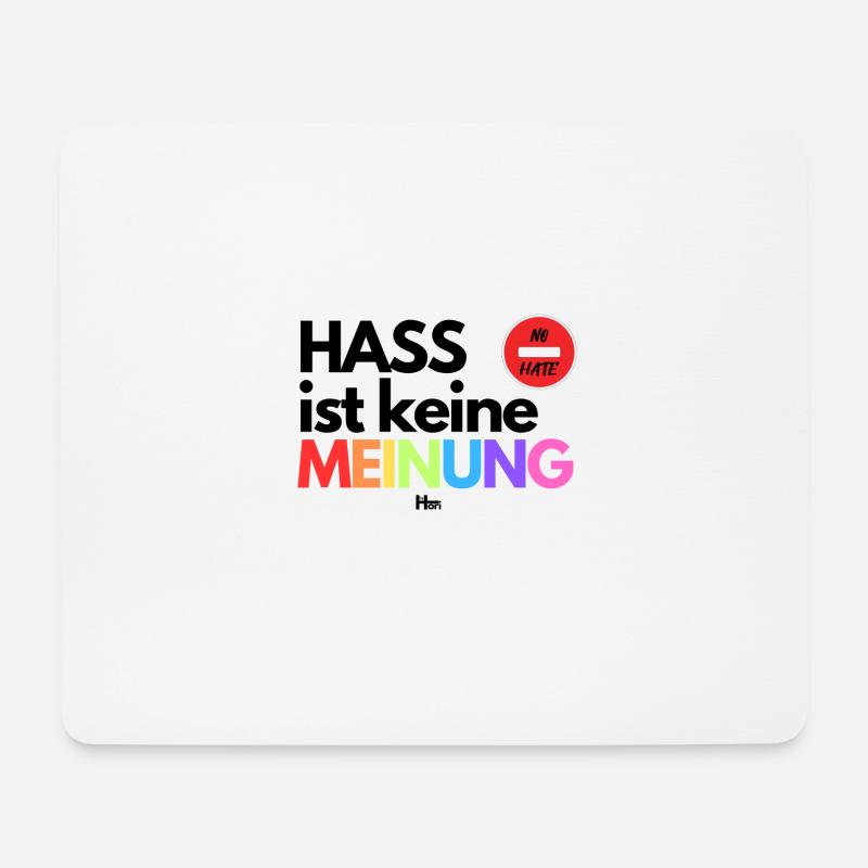 HASS ist keine MEI Facebook Post - Mousepad (Querformat) - Weiß