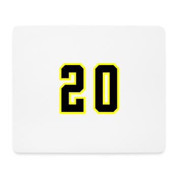 20 Zahl Trikot - Mousepad (Querformat) - Weiß - Vorne