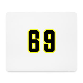 69 Zahl Trikot - Mousepad (Querformat) - Weiß - Vorne