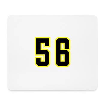 56 Zahl Trikot - Mousepad (Querformat) - Weiß - Vorne