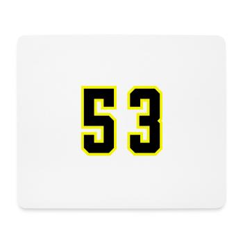 53 Number Jersey - Mouse Pad (horizontal) - white - Front