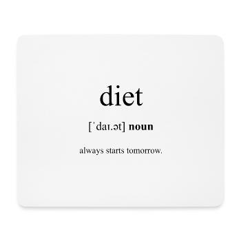Diet | Diät Definition Dictionary - Mousepad (Querformat) - Weiß - Vorne