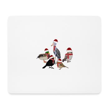 Vögel Weihnachten Vogel Mütze Schal Vogelfreund - Mousepad (Querformat) - Weiß - Vorne