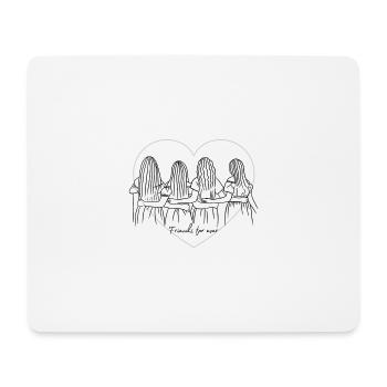 Best Friends - Mousepad (Querformat) - Weiß - Vorne