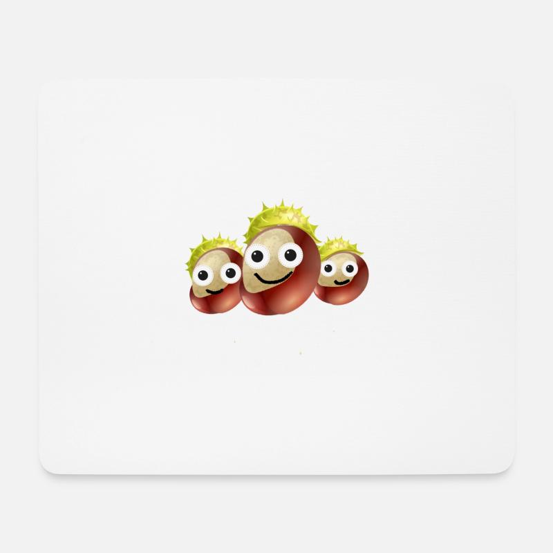 Kastanien, Kastanie,Rosskastanie, Familie - Mousepad (Querformat) - Weiß
