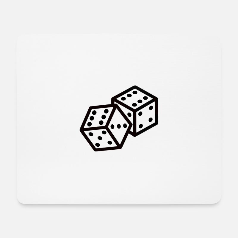 Doppelwürfel - Mousepad (Querformat) - Weiß