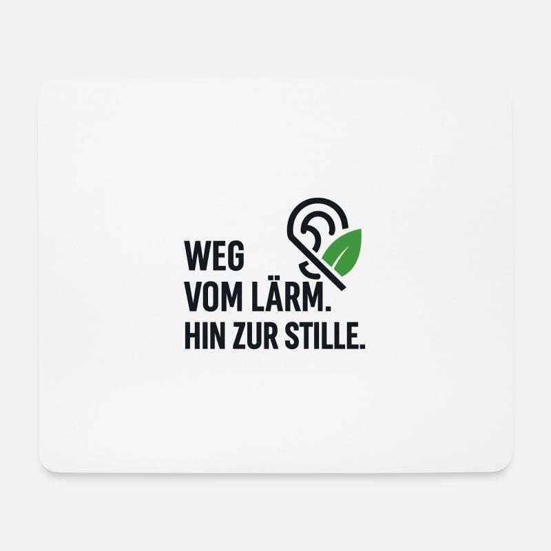 Ruheweg: Von Lärm Zur Stille - Mousepad (Querformat) - Weiß