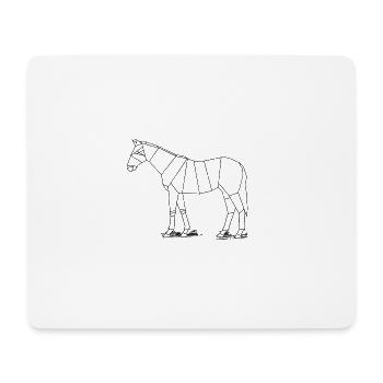Pferd Cowboy Reiten Geometrie - Mousepad (Querformat) - Weiß - Vorne