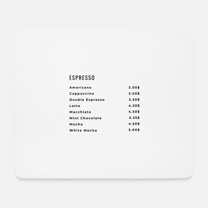 A little coffee? - Mouse Pad (horizontal) - white