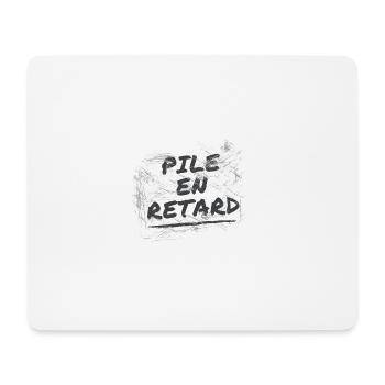Pile en retard - Tapis de souris (format paysage) - blanc - Devant