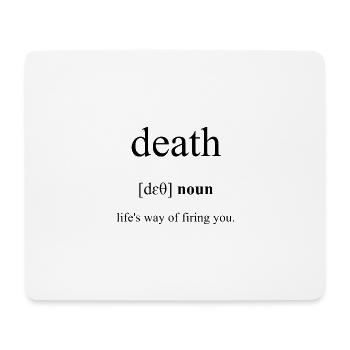 Death | Tod Definition Dictionary - Mousepad (Querformat) - Weiß - Vorne
