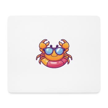 Crab Crab Comic Cool - Mouse Pad (horizontal) - white - Front