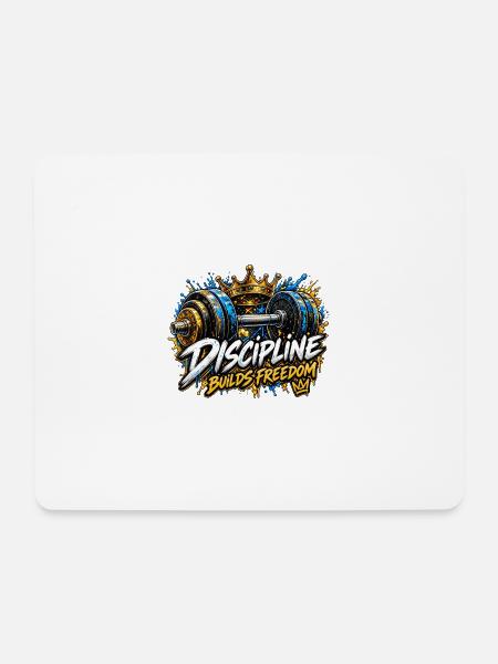 Disziplin baut Freiheit - Mousepad (Querformat) - Weiß