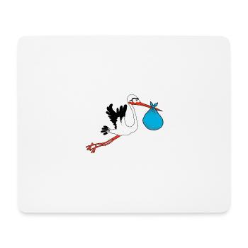 Storch - Mousepad (Querformat) - Weiß - Vorne