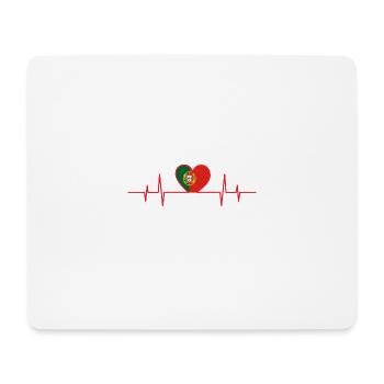 Heartbeat Portugal - Mousepad (Querformat) - Weiß - Vorne