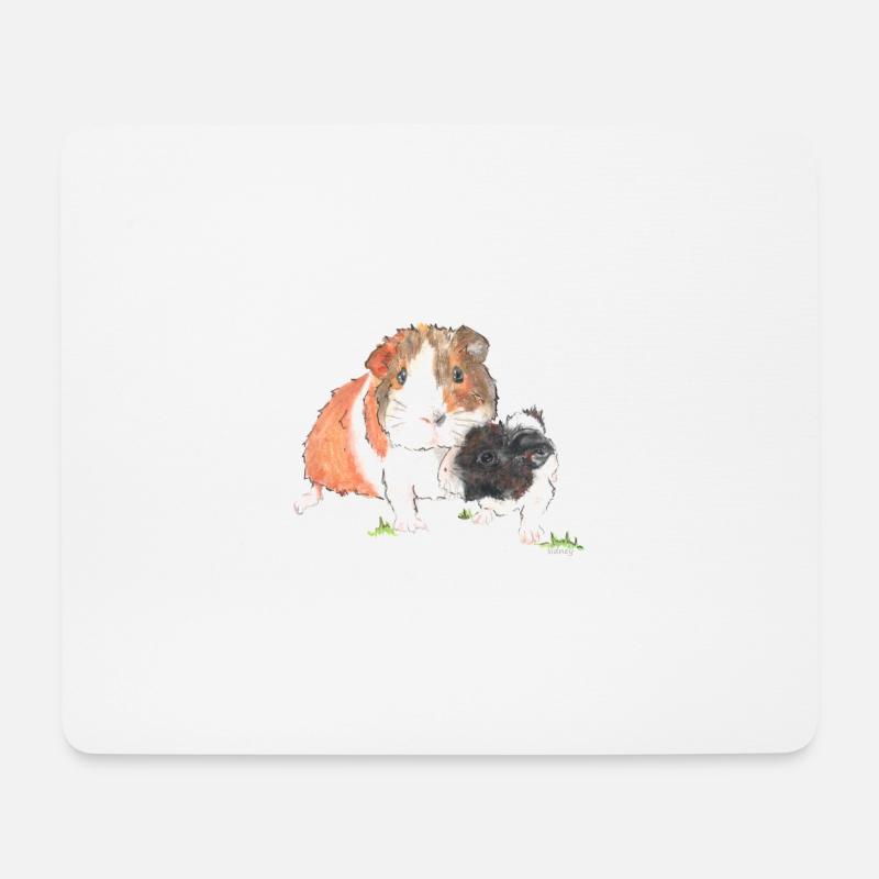 Wester Meerschweinchen - Mousepad (Querformat) - Weiß