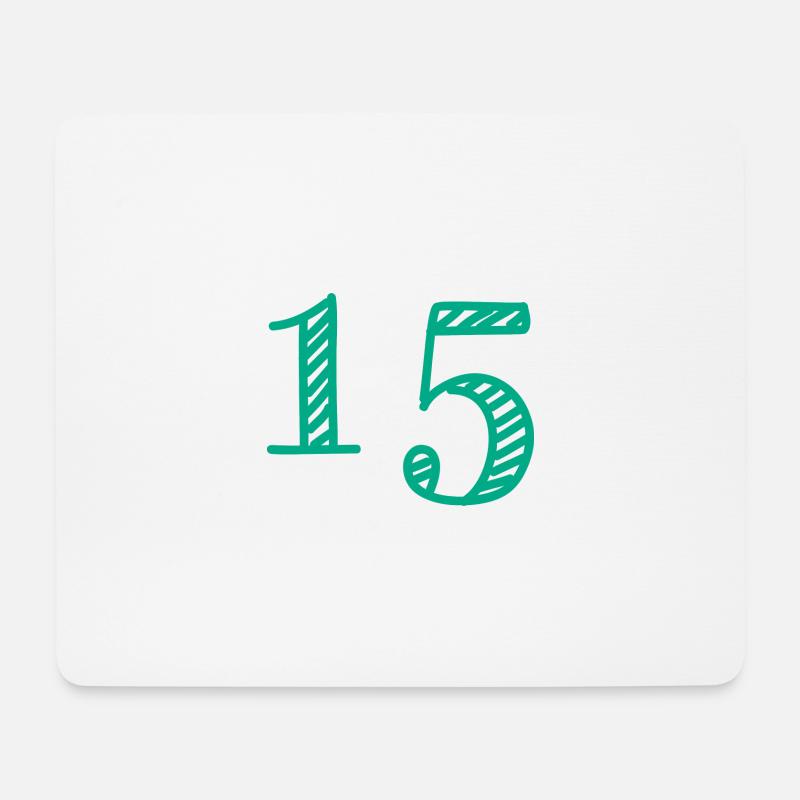 15 JAHRE. 15-jähriges JUBILÄUM. GEBURTSTAG 15 JAHRE. 15 - Mousepad (Querformat) - Weiß
