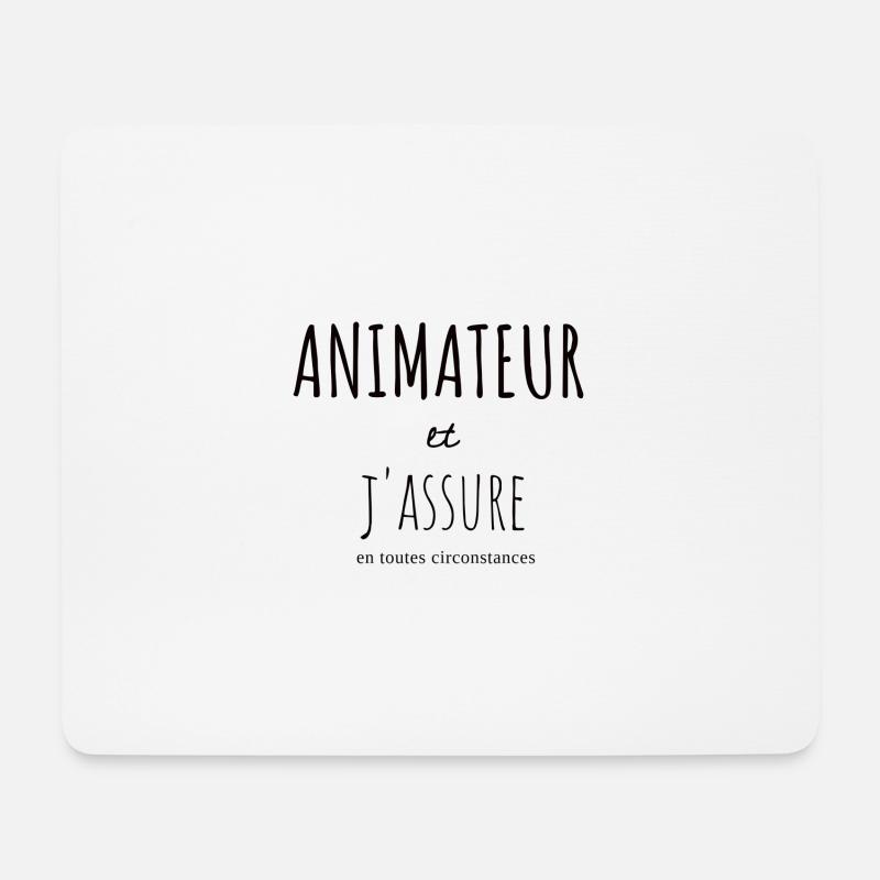 Cadeau animateur centre de loisirs - Tapis de souris (format paysage) - blanc