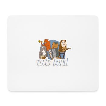 Katzen spielen Musik - Mousepad (Querformat) - Weiß - Vorne
