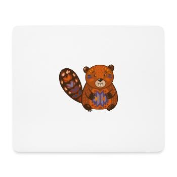 Wildtiere - Mousepad (Querformat) - Weiß - Vorne