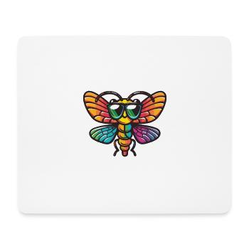 Libellule - Tapis de souris (format paysage) - blanc - Devant