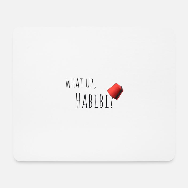 Was geht, Habibi? - Mousepad (Querformat) - Weiß