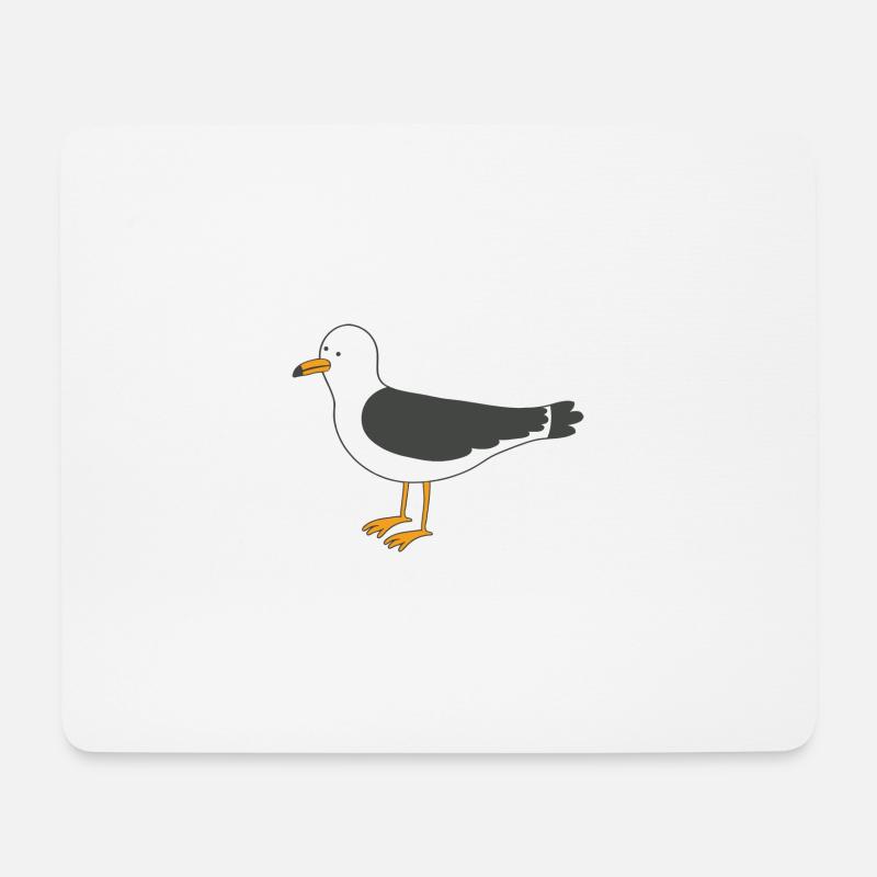 Möwe - Mousepad (Querformat) - Weiß