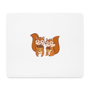 Wildtiere - Mousepad (Querformat) - Weiß - Vorne