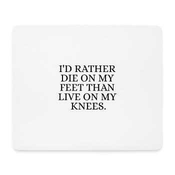 Dieu on my feet - Tapis de souris (format paysage) - blanc - Devant