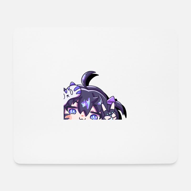 Sneakpeak Yuki - Mousepad (Querformat) - Weiß