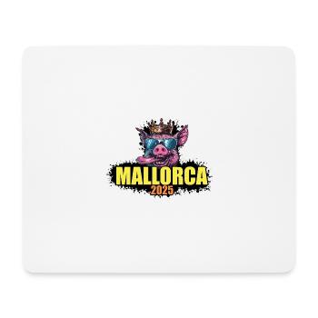 Mallorca 2025 Schwein - Mousepad (Querformat) - Weiß - Vorne