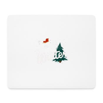 Winter - Mousepad (Querformat) - Weiß - Vorne