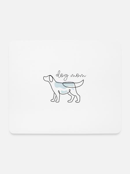 Dog mom hund - Mousepad (Querformat) - Weiß