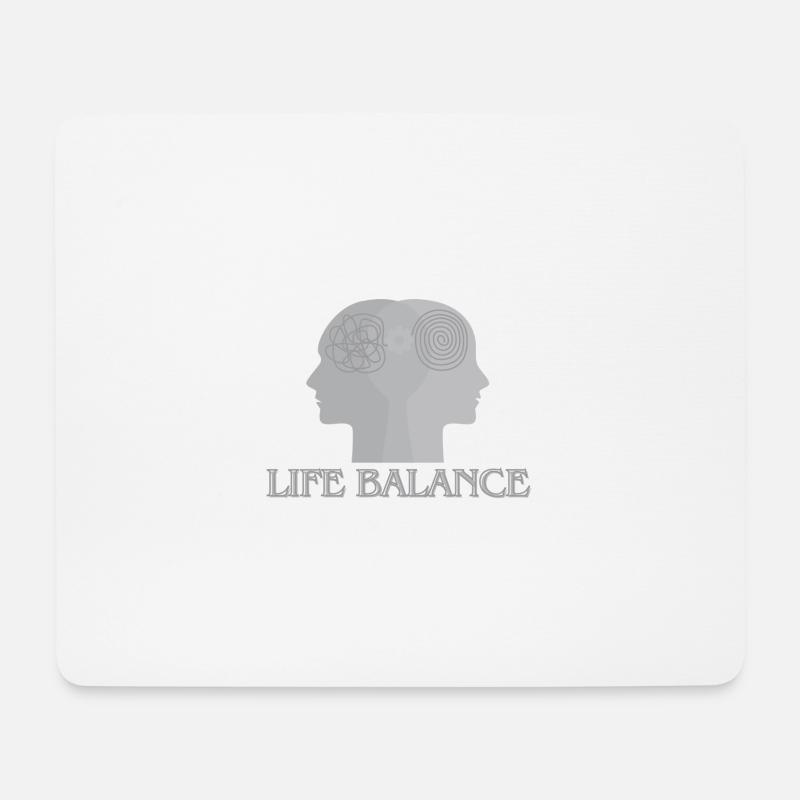 Life balance - Mousepad (Querformat) - Weiß