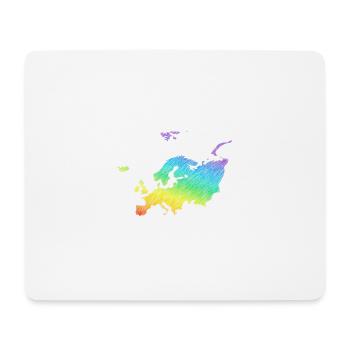 Europa bunt - Mousepad (Querformat) - Weiß - Vorne