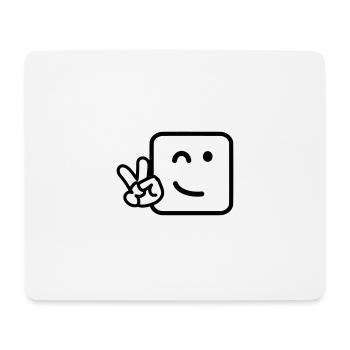 Visage cool - Tapis de souris (format paysage) - blanc - Devant