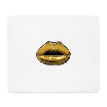 Gold Mund - Mousepad (Querformat) - Weiß - Vorne